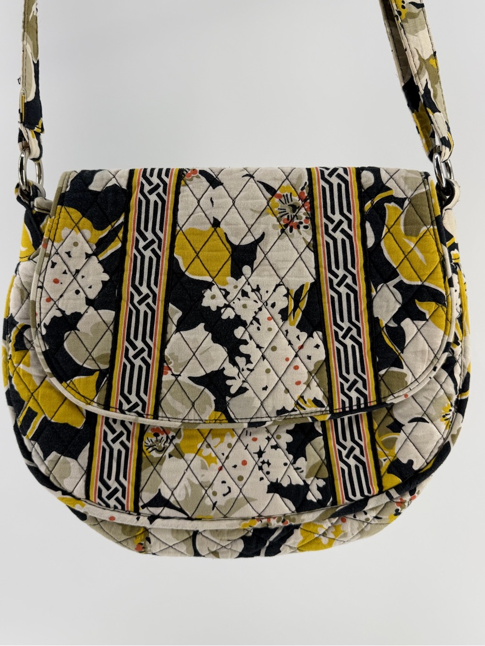 Vera Bradley Saddle Up Crossbody Bag in Retired Dogwood Floral Print